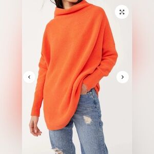 Free People orange size M ottoman sweater tunic